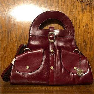 NWT-Patricia Nash-Milania Convertible Satchel-Oxblood-Vintage Distressed-$249